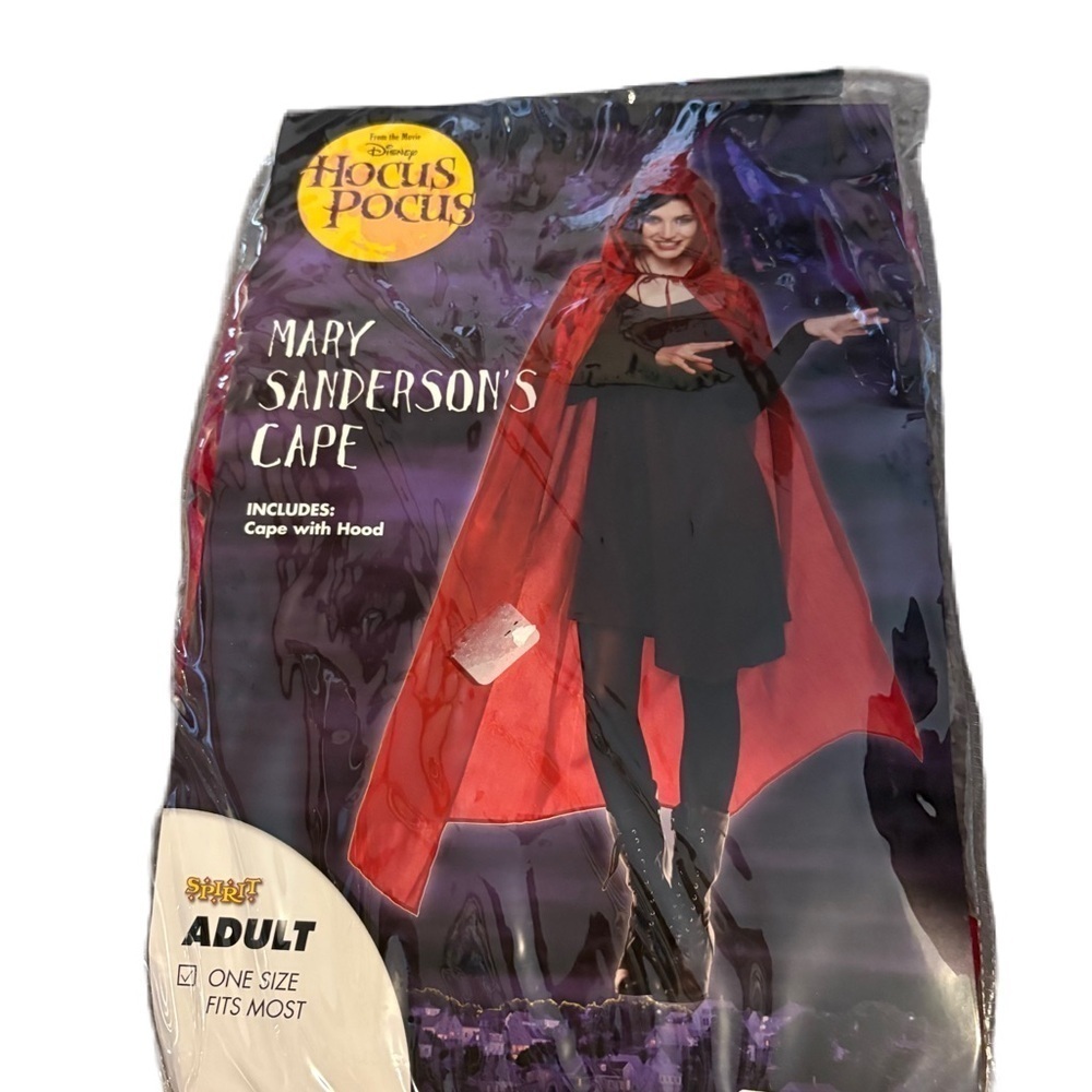 Hocus Pocus Mary Sanderson's Red Cape with Hood NEW Women’s Costume Disney